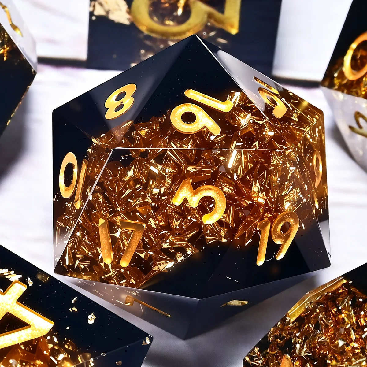 Board Game Live - DND Resin Dice 7-Piece Set for