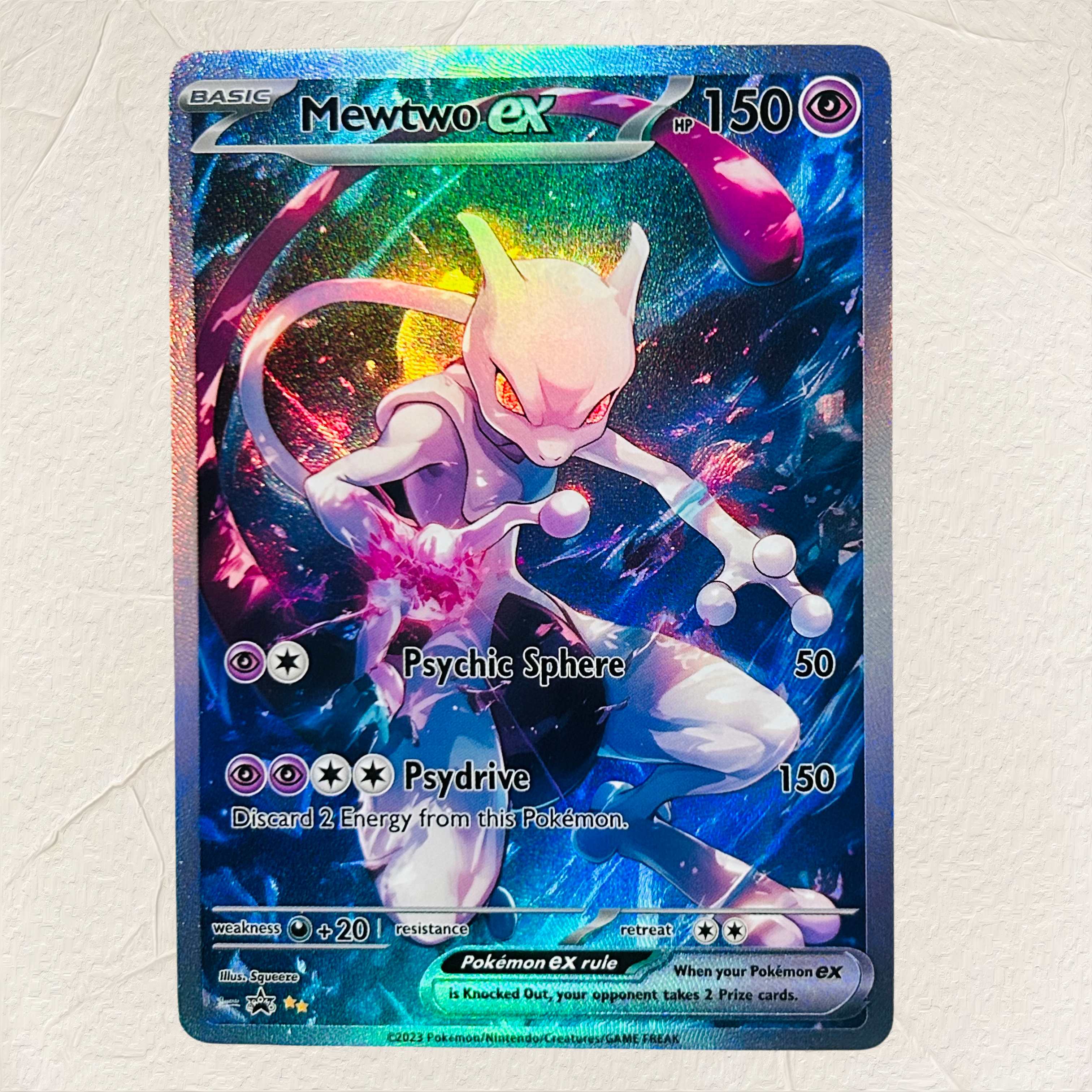 Board Game English - DIY Pokemon Mewtwo ex Holographic Texture