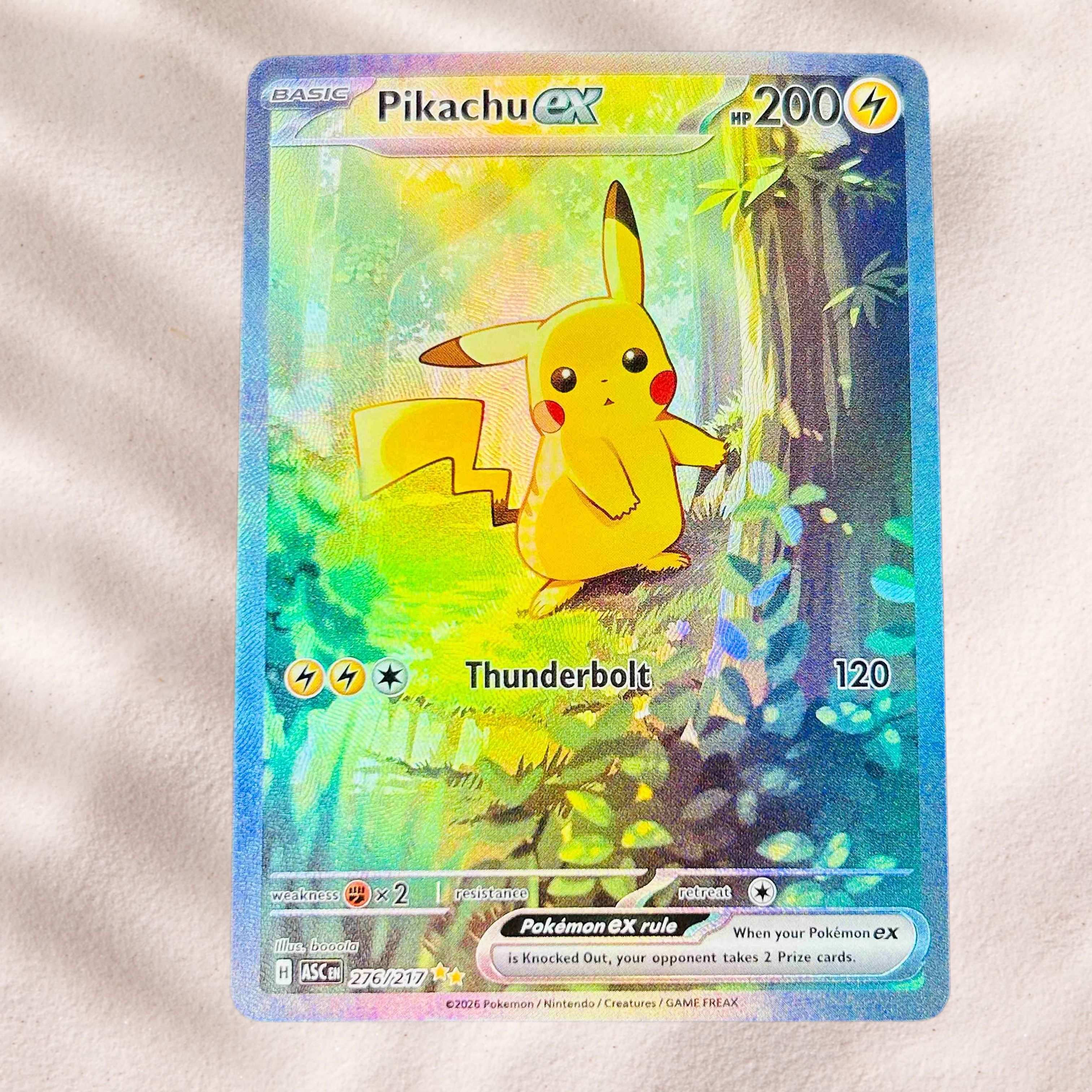 Board Game English - DIY Pokemon Pikachu ex 276/217 Holographic