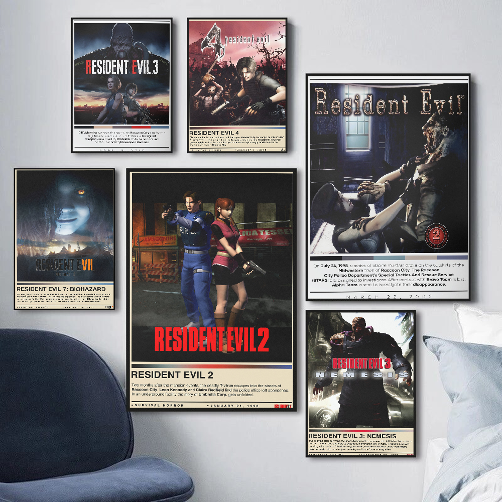Board Game Resident Evil - Classic Video Game R-Residents-E-Evils Anime Posters