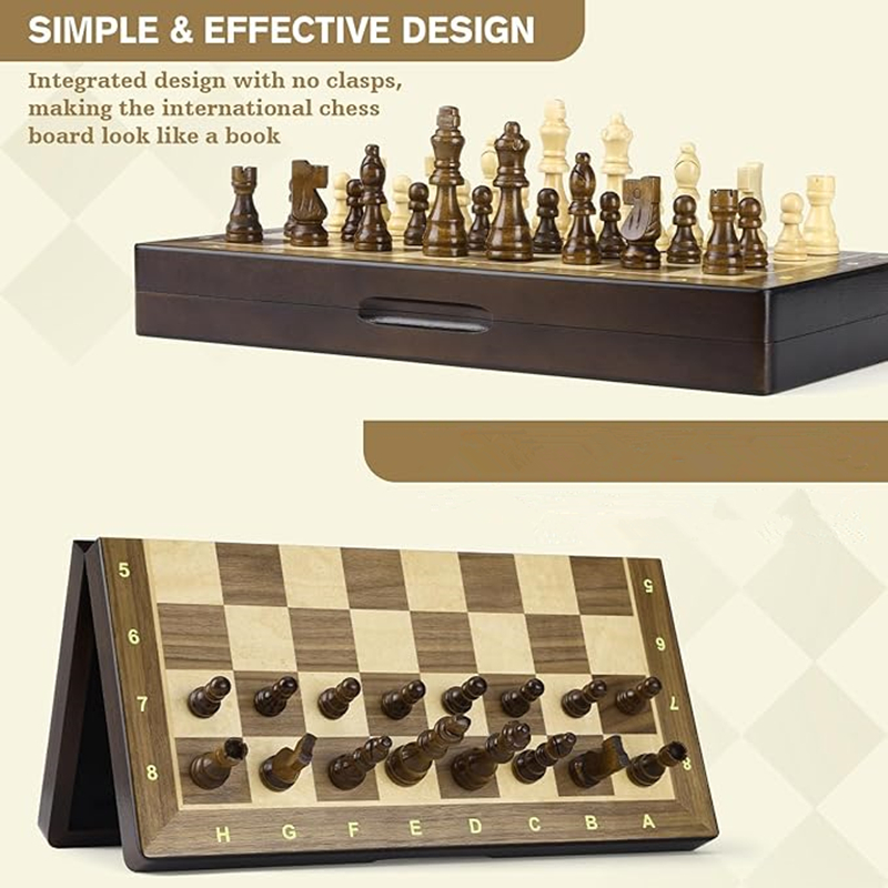 New Magnetic wooden board 38cm - Magnetic Travel Chess のレビューと価格