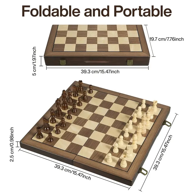 39.3cm/15.47inch magnetic wood - Magnetic Travel Chess のレビューと価格