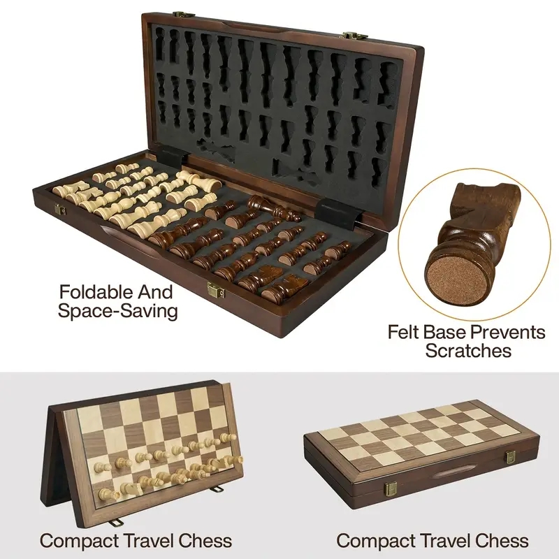 39.3cm/15.47inch magnetic wood - Magnetic Travel Chess のレビューと価格