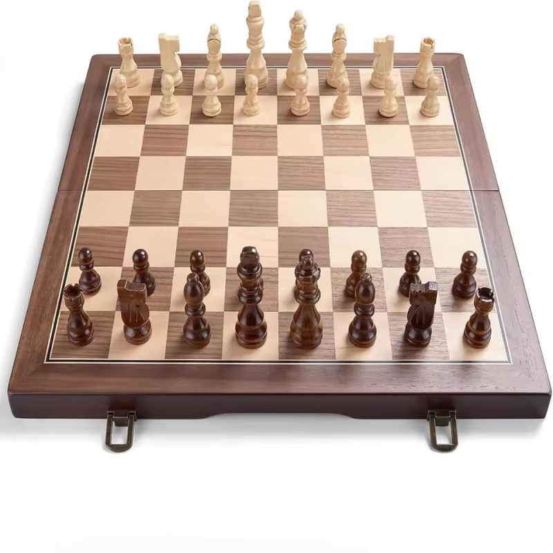 Wooden Magnetic Chess Set for  - Magnetic Travel Chess のレビューと価格