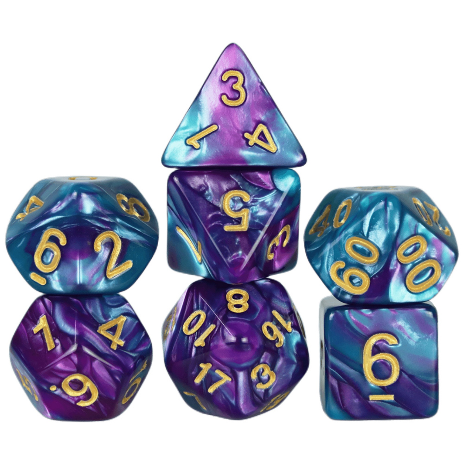 7pcs DND Dice Mixing Color Pol - Board Game Live のレビューと価格