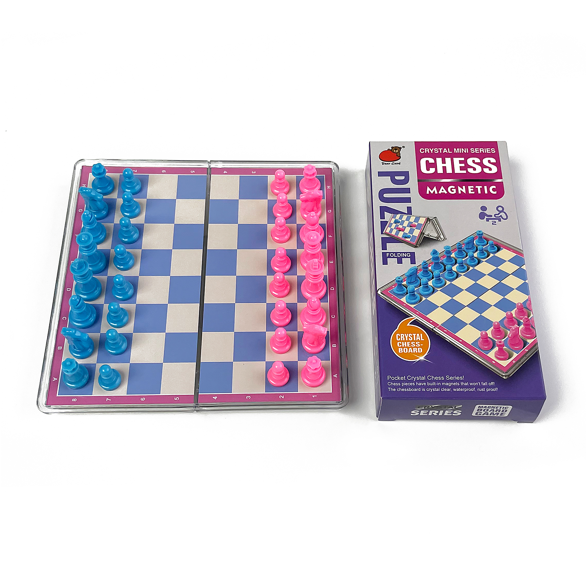 Foldable Magnetic Crystal Ches - Magnetic Travel Chess のレビューと価格