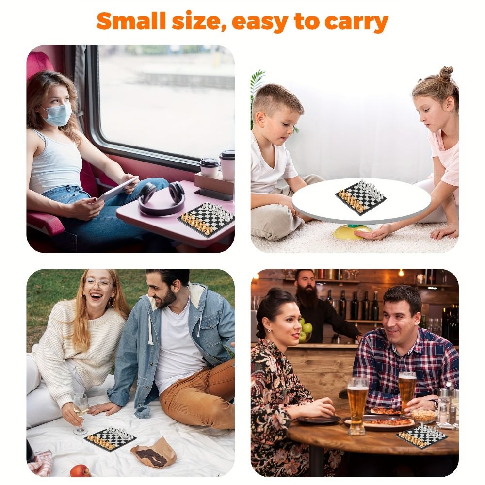 Pocket Size Gold Silver Mini C - Magnetic Travel Chess のレビューと価格