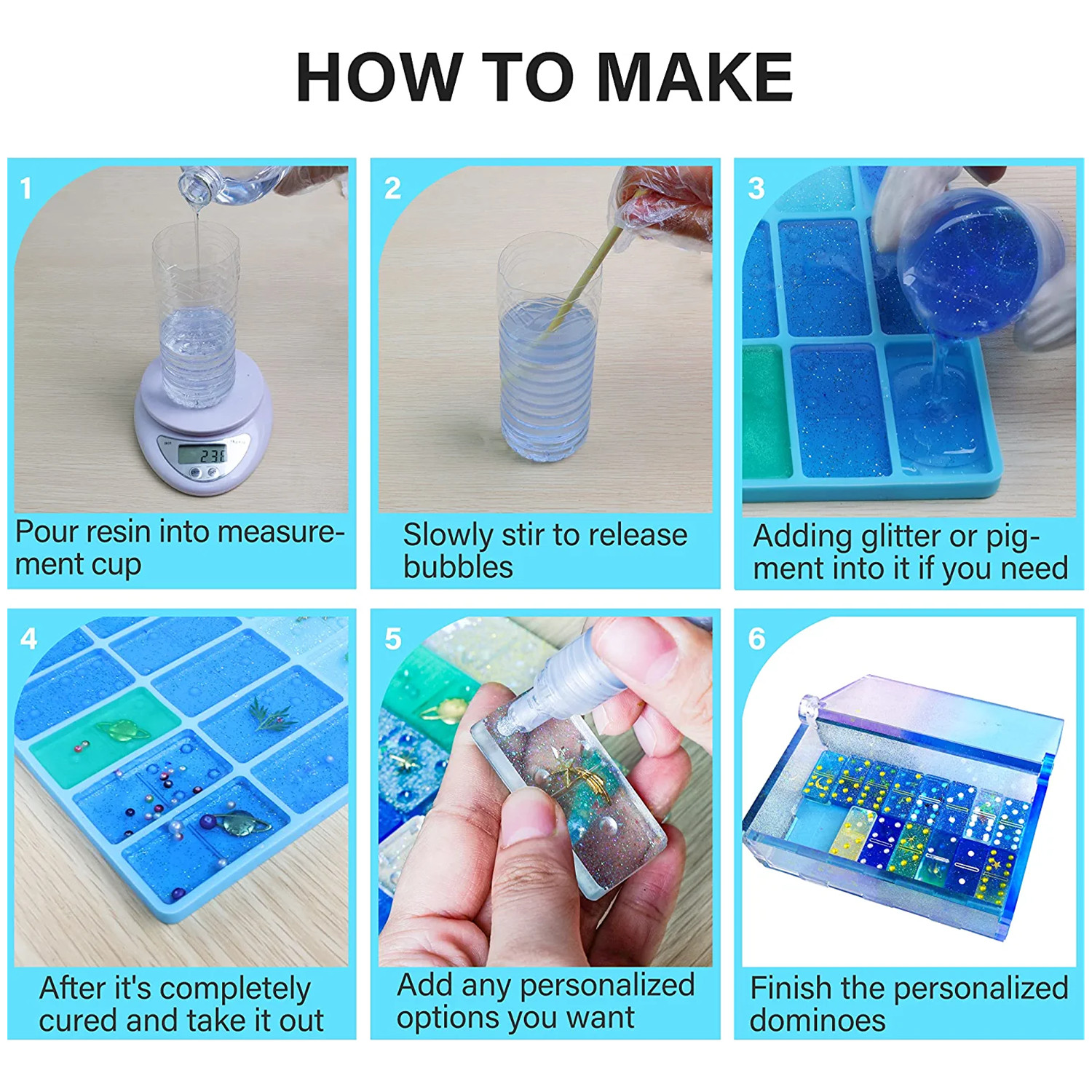 Domino Molds Silicone Epoxy Re - Board Game Live のレビューと価格